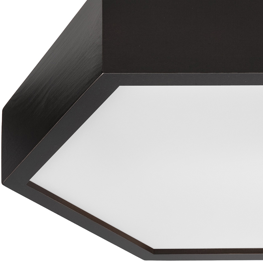 Iluminação de teto HEX 2xE27/60W/230V diâmetro 43 cm pinho wenge