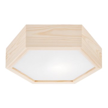 Iluminação de teto HEX NATURAL 1xE27/60W/230V d. 32 cm pinho