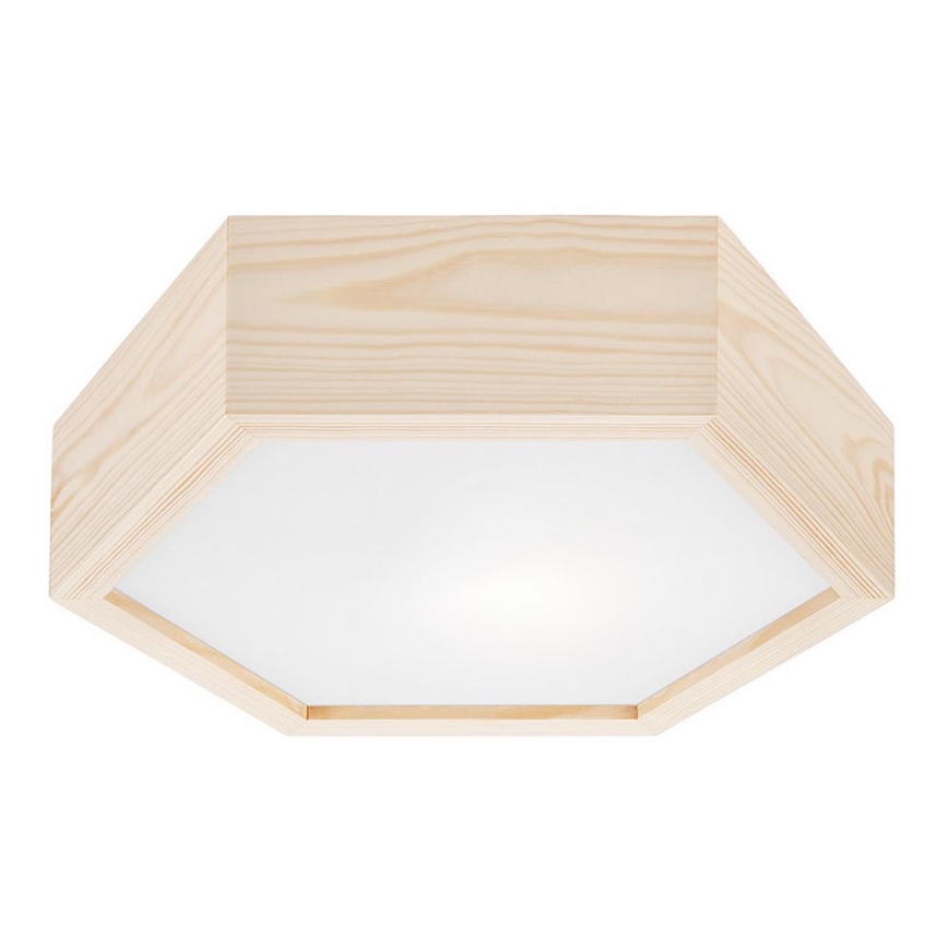 Iluminação de teto HEX NATURAL 1xE27/60W/230V d. 32 cm pinho