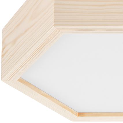 Iluminação de teto HEX NATURAL 1xE27/60W/230V d. 32 cm pinho