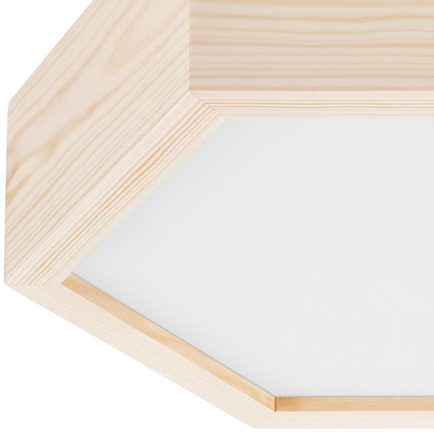 Iluminação de teto HEX NATURAL 1xE27/60W/230V d. 32 cm pinho