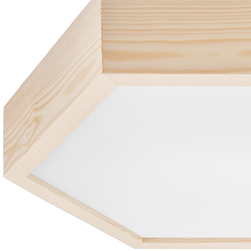 Iluminação de teto HEX NATURAL 2xE27/60W/230V d. 43 cm pinho
