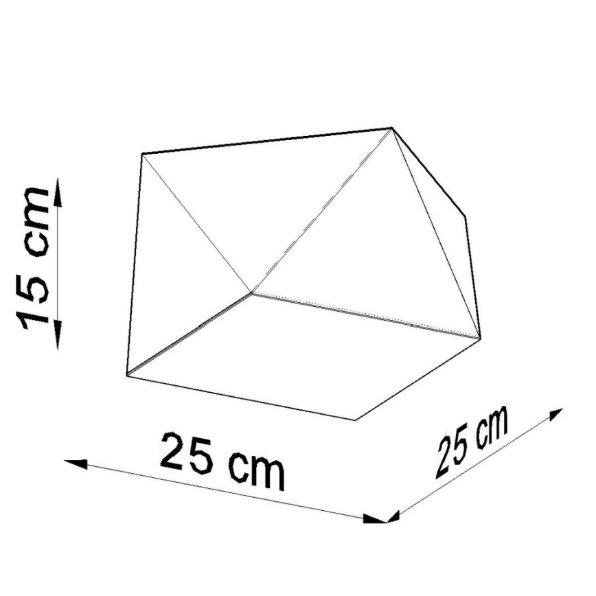 Iluminação de teto HEXA 1xE27/60W/230V branco
