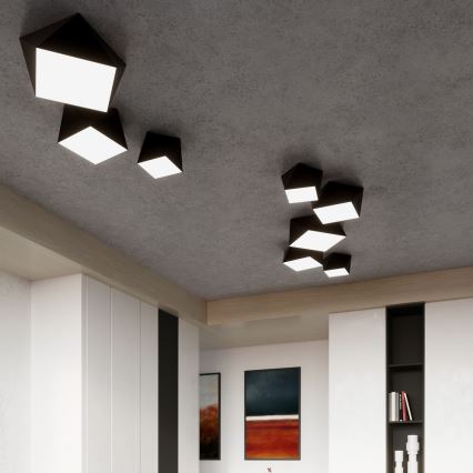 Iluminação de teto HEXA 1×E27/60W/230V Preto