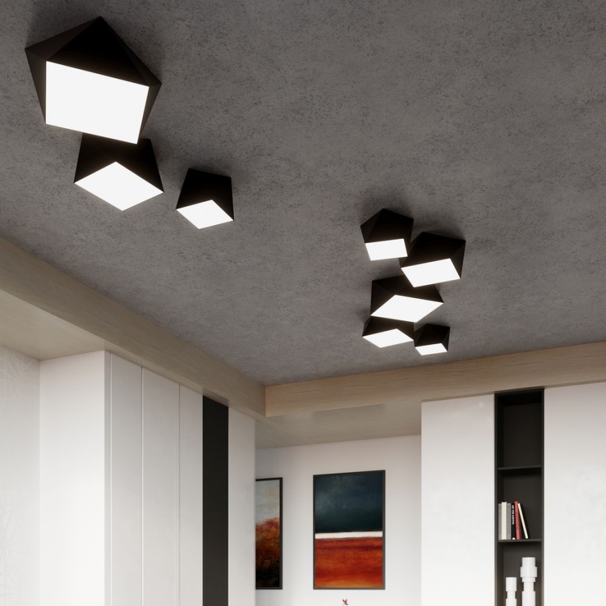 Iluminação de teto HEXA 1×E27/60W/230V Preto