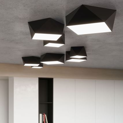 Iluminação de teto HEXA 1×E27/60W/230V Preto