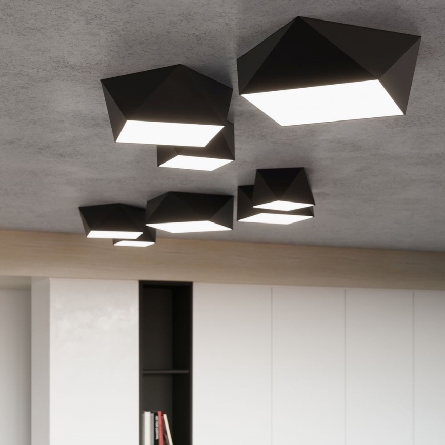 Iluminação de teto HEXA 1×E27/60W/230V Preto