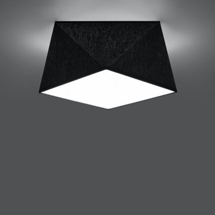 Iluminação de teto HEXA 1×E27/60W/230V Preto