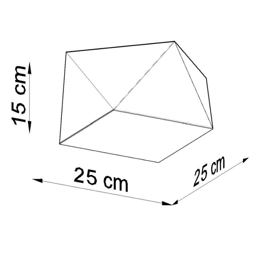 Iluminação de teto HEXA 1×E27/60W/230V Preto