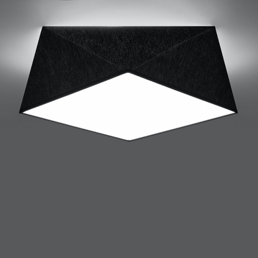Iluminação de teto HEXA 2xE27/60W/230V preto
