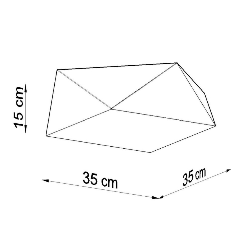 Iluminação de teto HEXA 2xE27/60W/230V preto