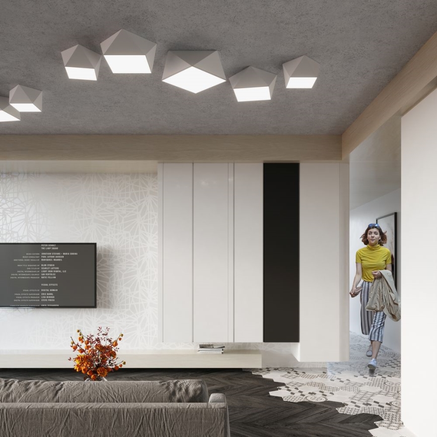 Iluminação de teto HEXA 3xE27/60W/230V branco