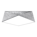 Iluminação de teto HEXA 3xE27/60W/230V prateada