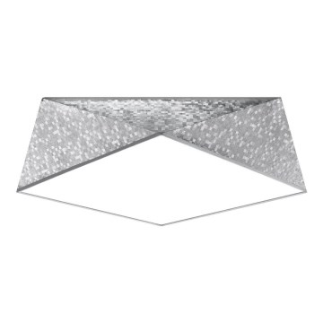Iluminação de teto HEXA 3xE27/60W/230V prateada