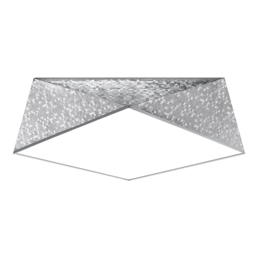 Iluminação de teto HEXA 3xE27/60W/230V prateada