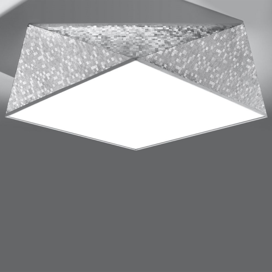 Iluminação de teto HEXA 3xE27/60W/230V prateada