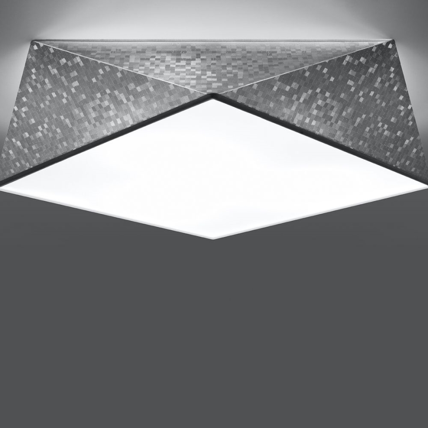 Iluminação de teto HEXA 3xE27/60W/230V prateada