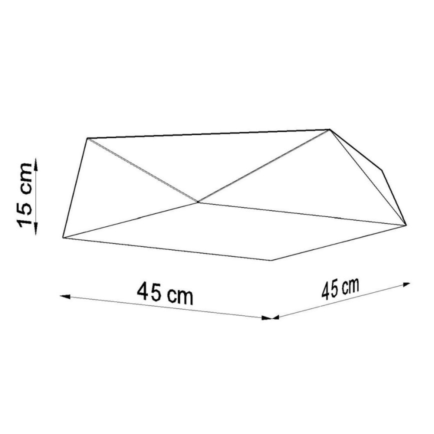 Iluminação de teto HEXA 3xE27/60W/230V prateada