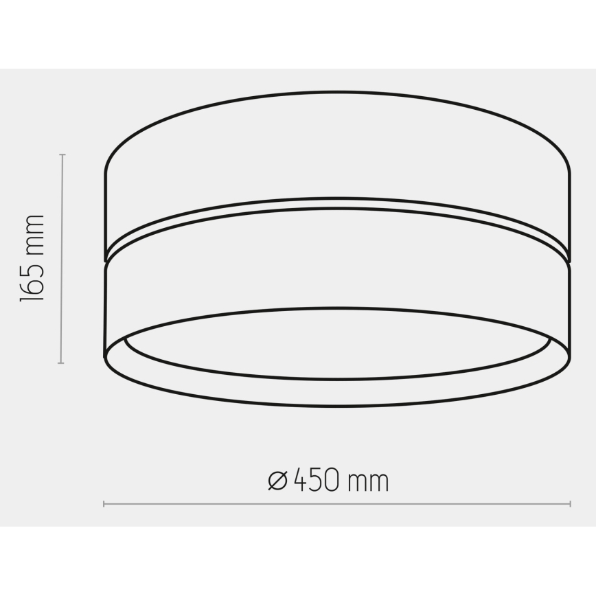 Iluminação de teto HILTON 3xE27/15W/230V d. 45 cm latão/preto