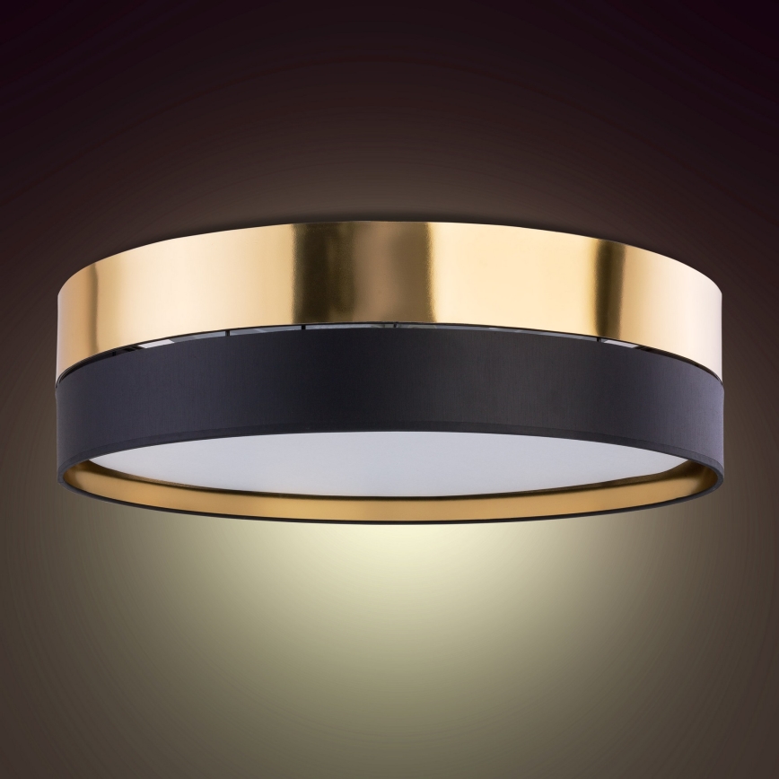 Iluminação de teto HILTON 4xE27/15W/230V d. 60 cm latão/preto