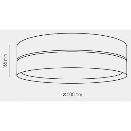 Iluminação de teto HILTON 4xE27/15W/230V d. 60 cm latão/preto