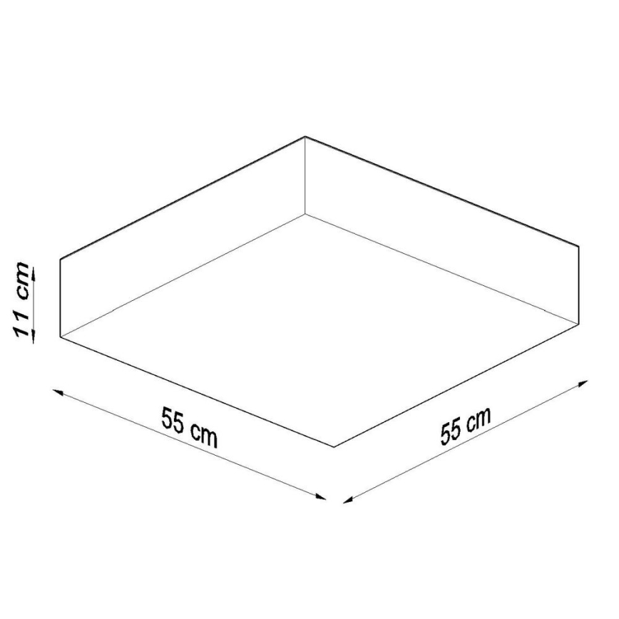 Iluminação de teto HORUS 4xE27/60W/230V branca
