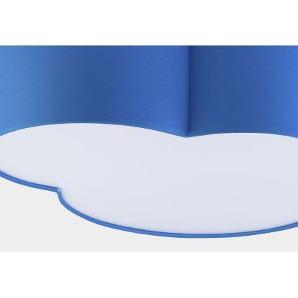 Iluminação de teto infantil CLOUD 4xE27/15W/230V azul
