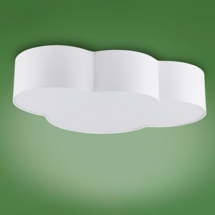 Iluminação de teto infantil CLOUD 4xE27/15W/230V branca