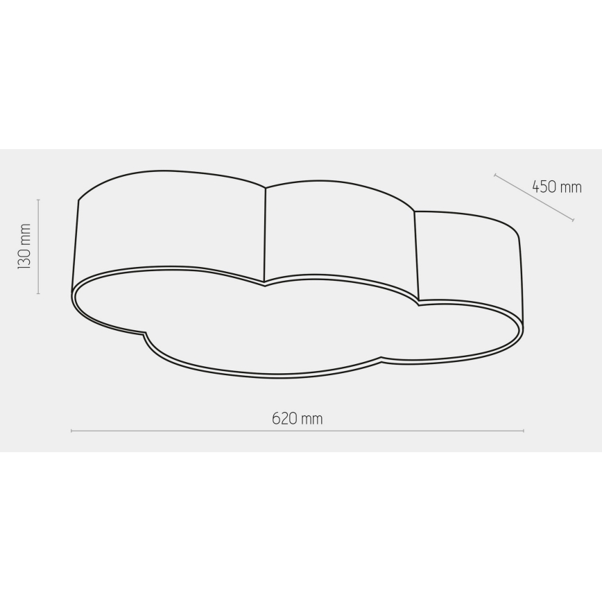 Iluminação de teto infantil CLOUD 4xE27/15W/230V branca