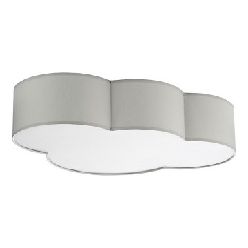 Iluminação de teto infantil CLOUD 4xE27/15W/230V cinzento