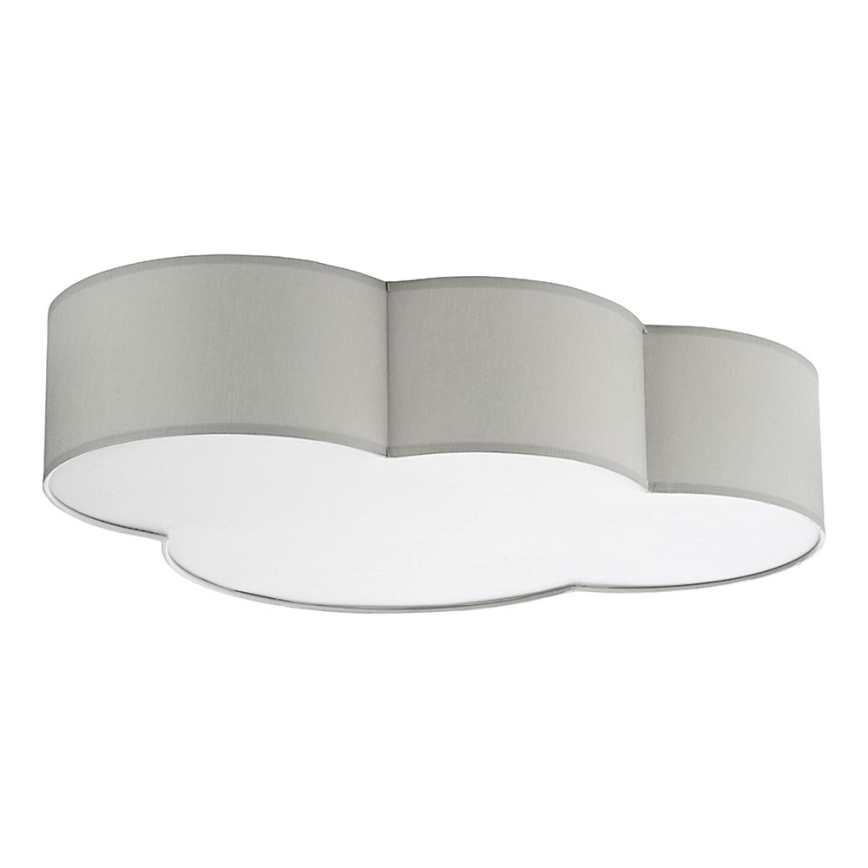 Iluminação de teto infantil CLOUD 4xE27/15W/230V cinzento