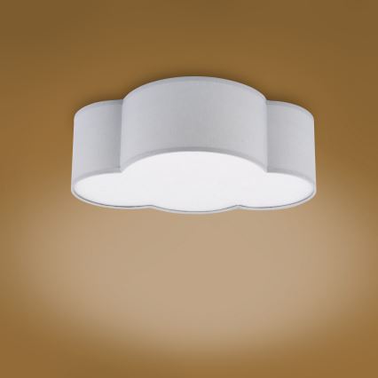Iluminação de teto infantil CLOUD MINI 2xE27/15W/230V cinzento