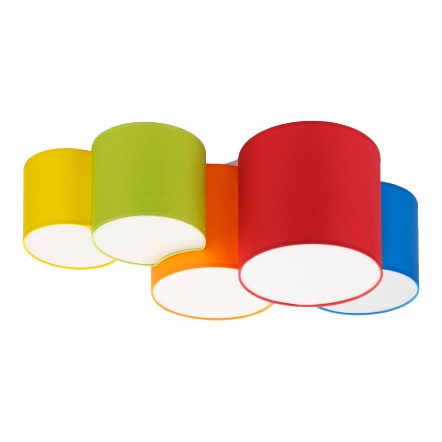 Iluminação de teto infantil MONA KIDS 5xE27/15W/230V