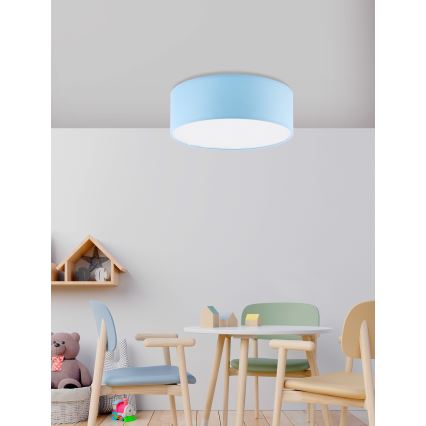 Iluminação de teto infantil RONDO KIDS 4xE27/15W/230V azul