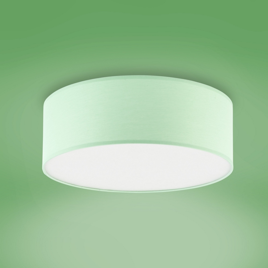 Iluminação de teto infantil RONDO KIDS 4xE27/15W/230V verde