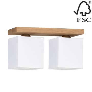 Iluminação de teto INGER 2xE27/25W/230V carvalho - certificado por FSC