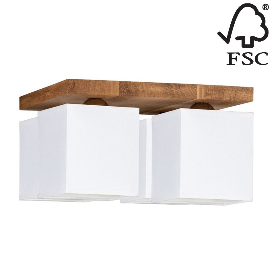 Iluminação de teto INGER 4xE27/25W/230V carvalho - certificado por FSC