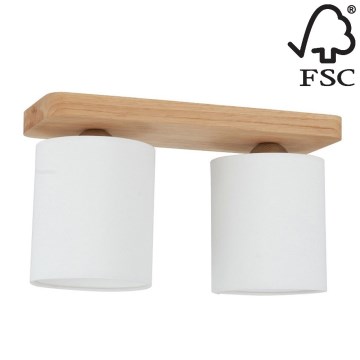 Iluminação de teto JENTA 2xE27/25W/230V carvalho - certificado por FSC