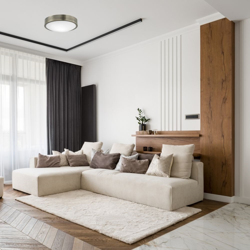 Iluminação de teto JONAS 1xE27/60W/230V diâmetro 26 cm pátina