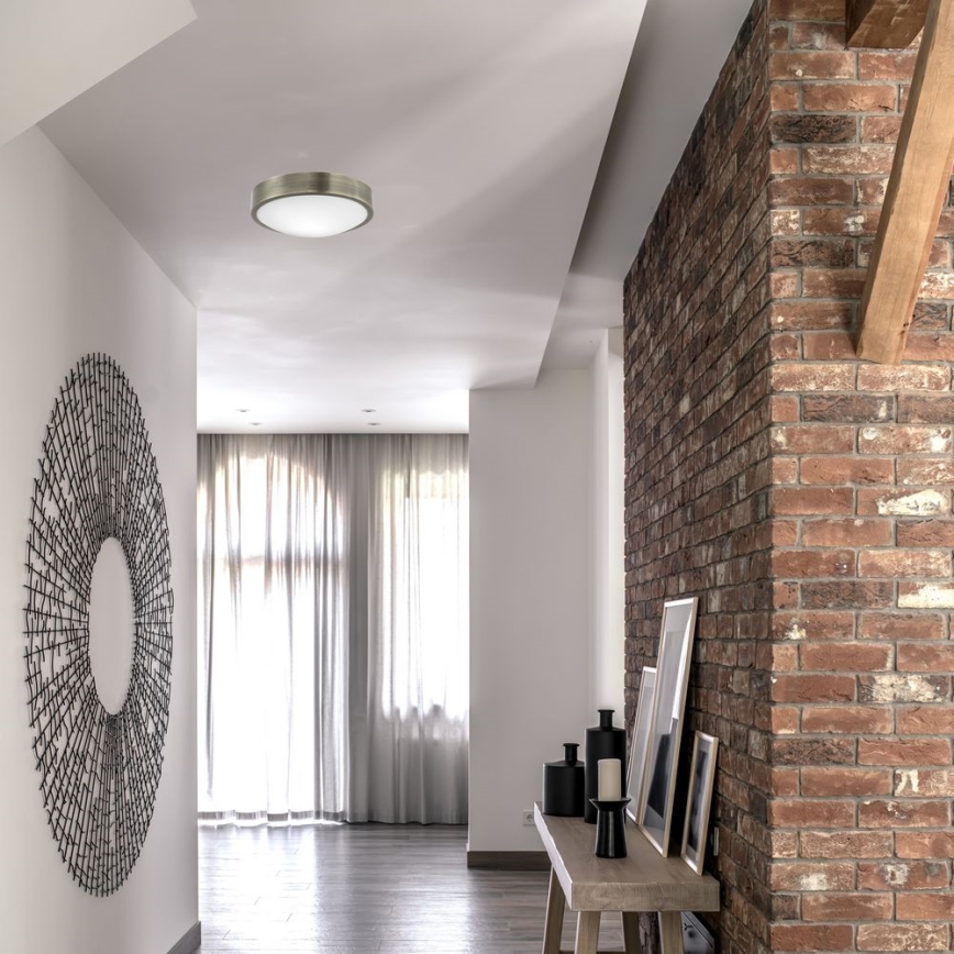 Iluminação de teto JONAS 1xE27/60W/230V diâmetro 26 cm pátina