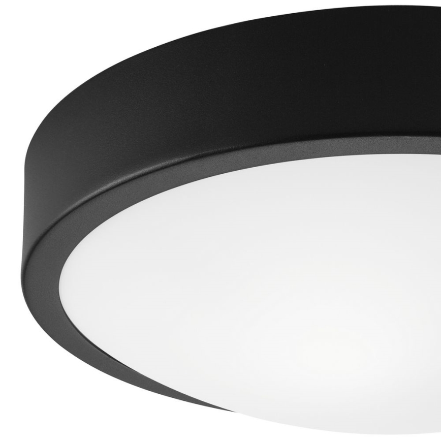 Iluminação de teto JONAS 1xE27/60W/230V diâmetro 26 cm preto