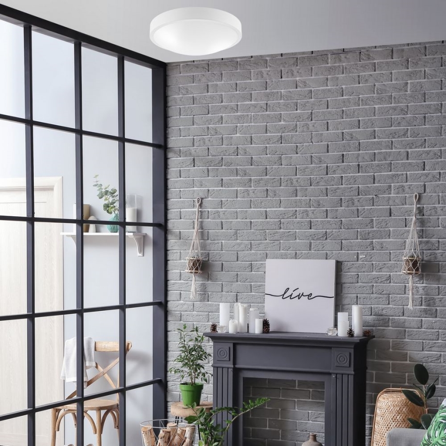 Iluminação de teto JONAS 2xE27/60W/230V diâmetro 36 cm branco