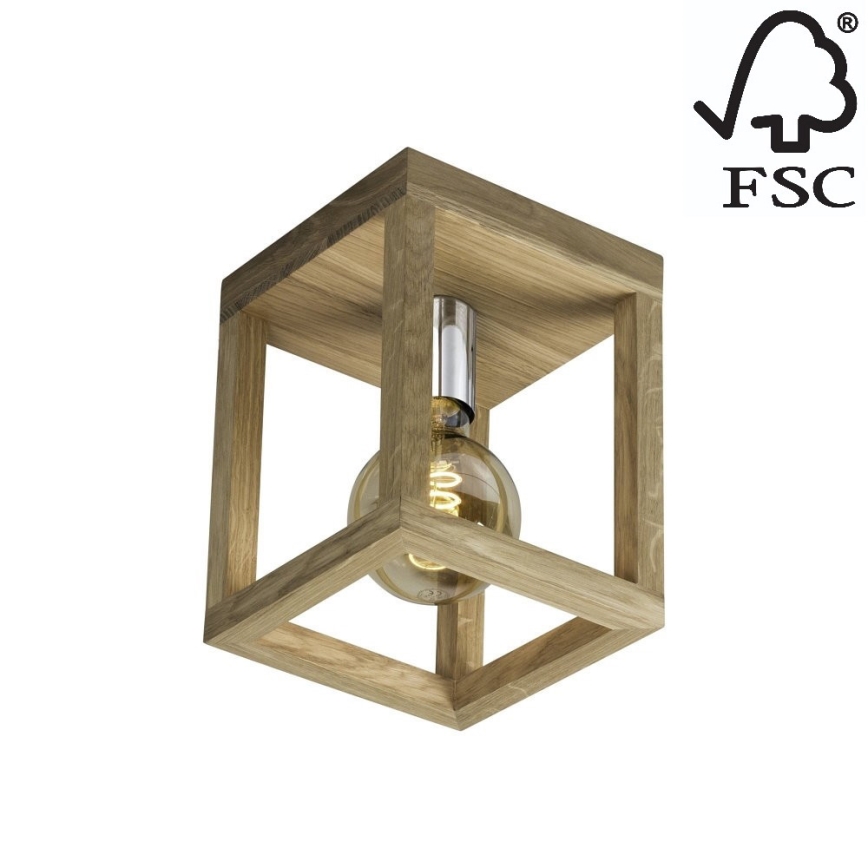 Iluminação de teto KAGO 1xE27/60W/230V carvalho mate - certificado por FSC