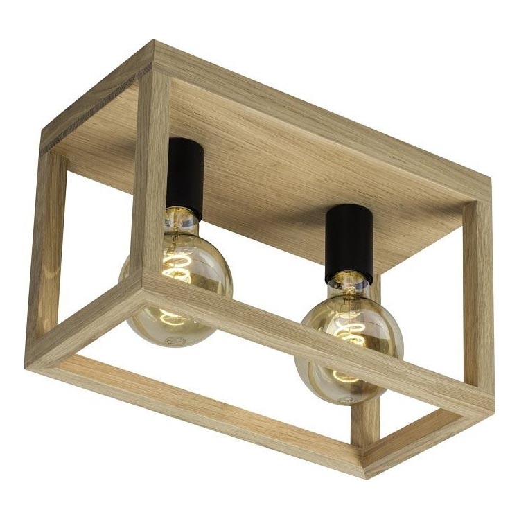 Iluminação de teto KAGO 2xE27/60W/230V carvalho mate