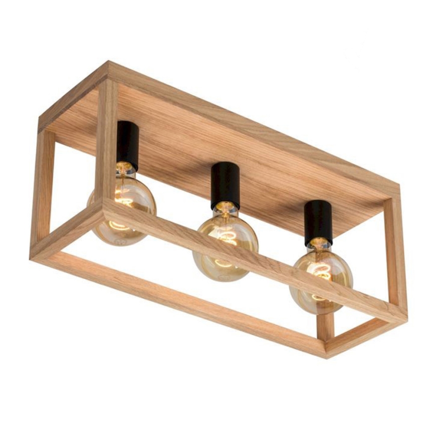 Iluminação de teto KAGO 3xE27/60W/230V carvalho mate