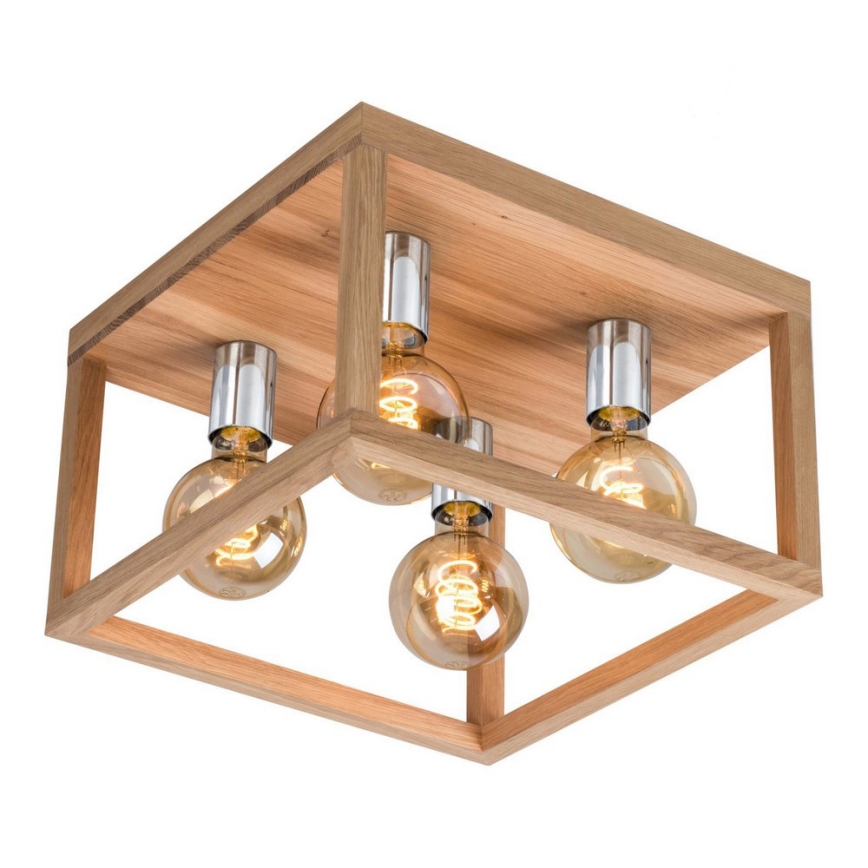 Iluminação de teto KAGO 4xE27/60W/230V carvalho