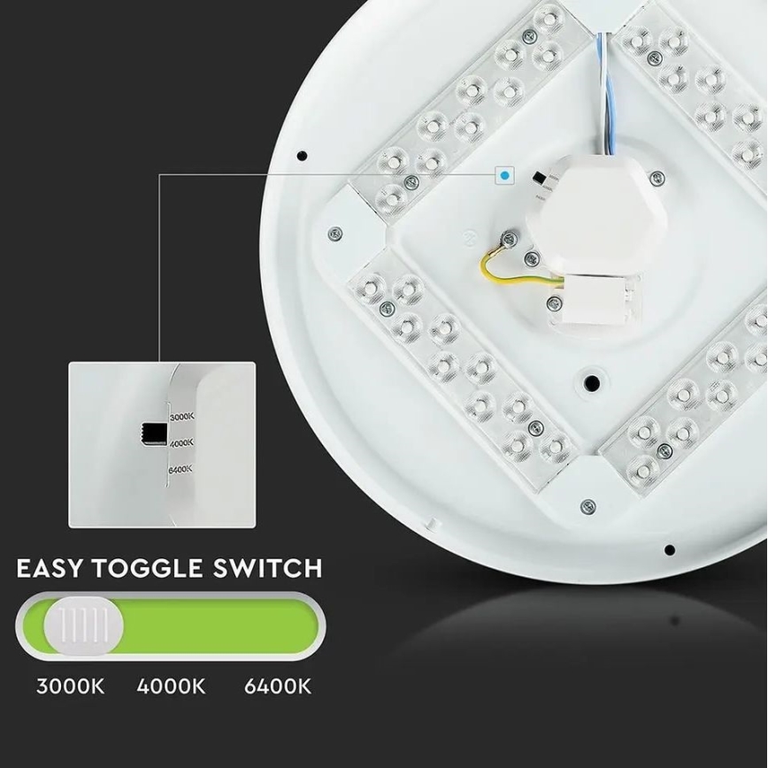 Iluminação de teto LED/24W/230V 35cm 3000K/4000K/6400K