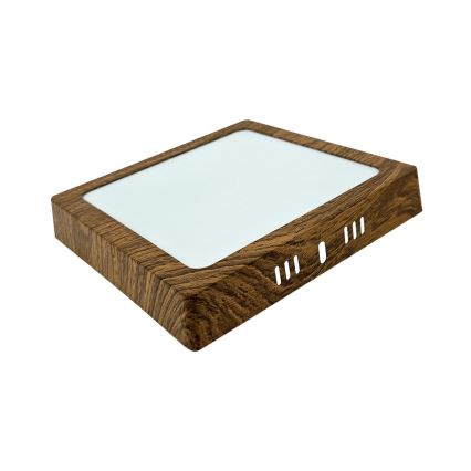 Iluminação de teto LED BLOCK LED/12W/230V 4200K 16,3x16,3 cm castanho