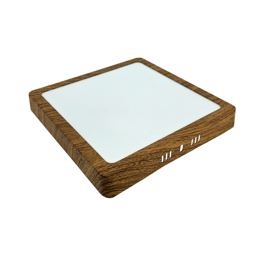 Iluminação de teto LED BLOCK LED/18W/230V 4200K 22x22 cm castanho