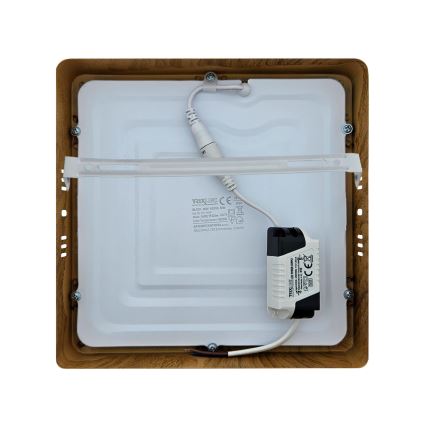 Iluminação de teto LED BLOCK LED/18W/230V 4200K 22x22 cm castanho